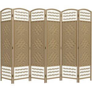 HOMCOM Paravent intérieur en bois séparateur de pièce cloison pliable 6 panneaux 240 x 170 cm bois naturel - Publicité HOMCOM Paravent intérieur en bois séparateur de pièce cloison pliable 6 panneaux 240 x 170 cm bois naturel - Publicité