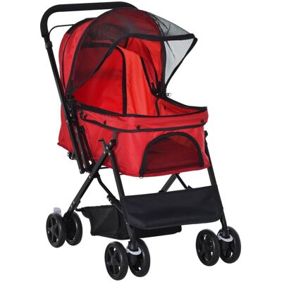 PawHut Poussette pour chien animaux de compagnie pliable 4 roues EVA guidon réglable panier 76,5 x 52 x 95 cm - Publicité PawHut Poussette pour chien animaux de compagnie pliable 4 roues EVA guidon réglable panier 76,5 x 52 x 95 cm - Publicité