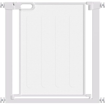 PawHut Barrière de sécurité pour animaux domestique barriere escalier avec fermeture automatique double verrouillage largeur 75-82 cm blanc - Publicité PawHut Barrière de sécurité pour animaux domestique barriere escalier avec fermeture automatique double verrouillage largeur 75-82 cm blanc - Publicité