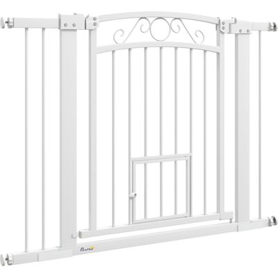 Barrière réglable pour chiens PawHut avec extensions - Barrière de sécurité - Publicité Barrière réglable pour chiens PawHut avec extensions - Barrière de sécurité - Publicité