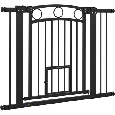 PawHut Barrière pour Animaux, 77 cm Portillon d'Escalier, Largeur Ajustable 76-104 cm, avec Porte pour Chats, pour Escaliers et Ouvertures de Portes, Noir - Publicité PawHut Barrière pour Animaux, 77 cm Portillon d'Escalier, Largeur Ajustable 76-104 cm, avec Porte pour Chats, pour Escaliers et Ouvertures de Portes, Noir - Publicité