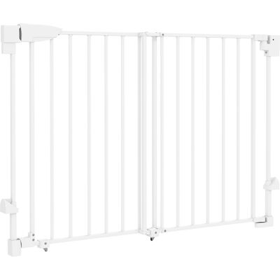 PawHut Barrière de sécurité pour chiens 74,5-111,5 cm Porte pour chiens pour escaliers avec loquet Fermeture automatique Blanc - Publicité PawHut Barrière de sécurité pour chiens 74,5-111,5 cm Porte pour chiens pour escaliers avec loquet Fermeture automatique Blanc - Publicité