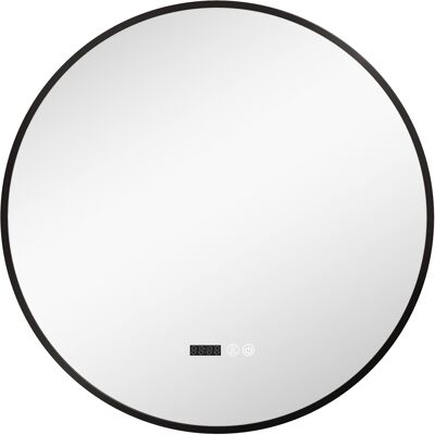 Miroir de salle de bain LED HOMCOM Ø 70cm - Réglable, anti-buée, tactile - Publicité Miroir de salle de bain LED HOMCOM Ø 70cm - Réglable, anti-buée, tactile - Publicité