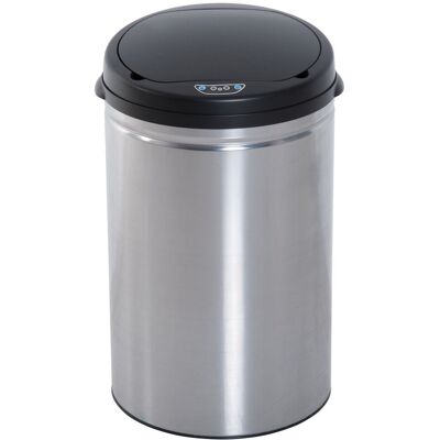 HOMCOM Poubelle à capteur infrarouge en acier inoxydable - 30L - Publicité HOMCOM Poubelle à capteur infrarouge en acier inoxydable - 30L - Publicité