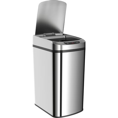HOMCOM Poubelle de cuisine automatique 12 L en acier inoxydable, poubelle à capteur avec couvercle, 28 x 22 x 41 cm, argent - Publicité HOMCOM Poubelle de cuisine automatique 12 L en acier inoxydable, poubelle à capteur avec couvercle, 28 x 22 x 41 cm, argent - Publicité