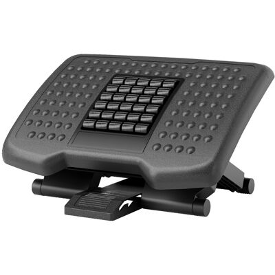 HOMCOM Repose-pieds de bureau, repose-pieds ergonomique, angle ajustable de -30° à +30°, 46L x 35l x 11/13,5/17H cm, noir - Publicité HOMCOM Repose-pieds de bureau, repose-pieds ergonomique, angle ajustable de -30° à +30°, 46L x 35l x 11/13,5/17H cm, noir - Publicité