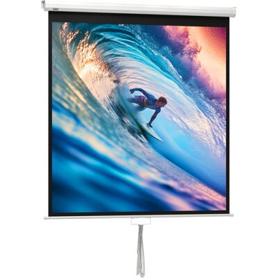 HOMCOM Écran de projection TV et Home Cinema de 85 Pouces vidéo projecteur 1:1 4K HD, 149L x 149H cm - Publicité HOMCOM Écran de projection TV et Home Cinema de 85 Pouces vidéo projecteur 1:1 4K HD, 149L x 149H cm - Publicité