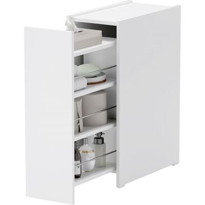 HOMCOM Armoire de Salle de Bain - Blanc, 3 Étages - Publicité HOMCOM Armoire de Salle de Bain - Blanc, 3 Étages - Publicité