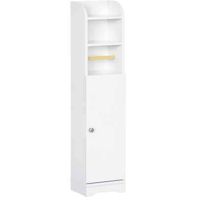 Étagère de rangement salle de bain blanche avec porte-papier - Meuble de salle de bain - Publicité Étagère de rangement salle de bain blanche avec porte-papier - Meuble de salle de bain - Publicité