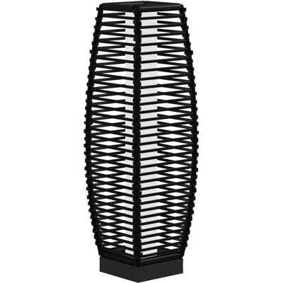 Outsunny Lampadaire d'extérieur solaire en résine tressée luminaire LED de jardin en acier marche/arrêt automatique - Publicité Outsunny Lampadaire d'extérieur solaire en résine tressée luminaire LED de jardin en acier marche/arrêt automatique - Publicité