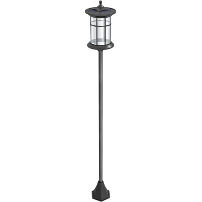 Outsunny - Solar LED Post Light - Noir - IP44 - Publicité Outsunny - Solar LED Post Light - Noir - IP44 - Publicité