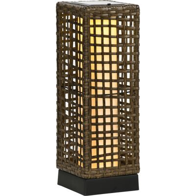 Outsunny Lampadaire solaire extérieur en résine tressée lampadaire sans fil rechargeable capteur de lumière 15,5 x 15,5 x 46 cm - Publicité Outsunny Lampadaire solaire extérieur en résine tressée lampadaire sans fil rechargeable capteur de lumière 15,5 x 15,5 x 46 cm - Publicité