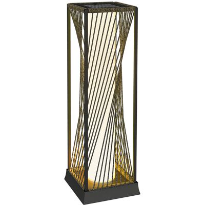 Outsunny Lampadaire solaire extérieur en résine tressée, lampadaire sans fil rechargeable avec capteur de lumière, 77 cm, gris - Publicité Outsunny Lampadaire solaire extérieur en résine tressée, lampadaire sans fil rechargeable avec capteur de lumière, 77 cm, gris - Publicité