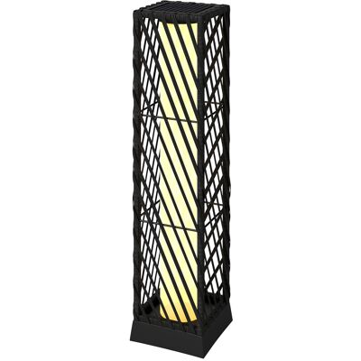 Outsunny Lanterne de jardin en rotin Lampadaire solaire extérieur avec LED Allumage et extinction automatiques Étanche IP44 Noir - Publicité Outsunny Lanterne de jardin en rotin Lampadaire solaire extérieur avec LED Allumage et extinction automatiques Étanche IP44 Noir - Publicité