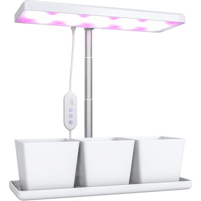 Outsunny Lampe de croissance 10W lampe plante de culture LED à spectre complet avec 3 bacs à fleurs, 31,8 x 13,4 x 35,6 cm, blanc - Publicité Outsunny Lampe de croissance 10W lampe plante de culture LED à spectre complet avec 3 bacs à fleurs, 31,8 x 13,4 x 35,6 cm, blanc - Publicité