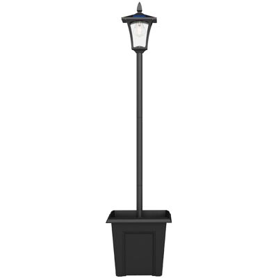 Outsunny Lampadaire solaire extérieur avec jardinière, lampadaire sur pied étanche, hauteur 160cm, pour jardin, cour, allée, noir - Publicité Outsunny Lampadaire solaire extérieur avec jardinière, lampadaire sur pied étanche, hauteur 160cm, pour jardin, cour, allée, noir - Publicité