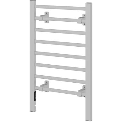 HOMCOM Sèche-serviettes électrique sur pied ou mural 150 W avec 8 barres et minuterie 2-4 heures, 53x35x90 cm, Argent - Publicité HOMCOM Sèche-serviettes électrique sur pied ou mural 150 W avec 8 barres et minuterie 2-4 heures, 53x35x90 cm, Argent - Publicité