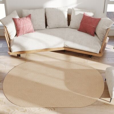 HOMCOM Tapis Salon 170x120 cm Lavable en Machine Tissé à la Main Style Rustique Tapis pour Salon Chambre Beige - Publicité HOMCOM Tapis Salon 170x120 cm Lavable en Machine Tissé à la Main Style Rustique Tapis pour Salon Chambre Beige - Publicité