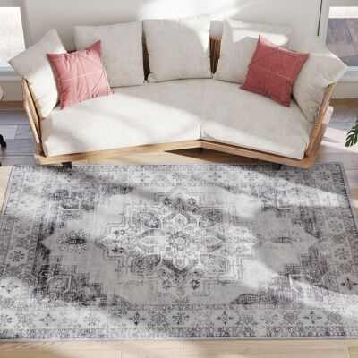 HOMCOM Tapis lavable en machine antidérapant pour salon aspect flanelle, 230 x 160 cm, Gris - Publicité HOMCOM Tapis lavable en machine antidérapant pour salon aspect flanelle, 230 x 160 cm, Gris - Publicité