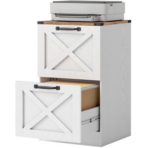 HOMCOM Meuble-classeur bureau 2 tiroirs – Support imprimante, rails A4/Lettre, 40×40×71 cm, blanc - Publicité HOMCOM Meuble-classeur bureau 2 tiroirs – Support imprimante, rails A4/Lettre, 40×40×71 cm, blanc - Publicité