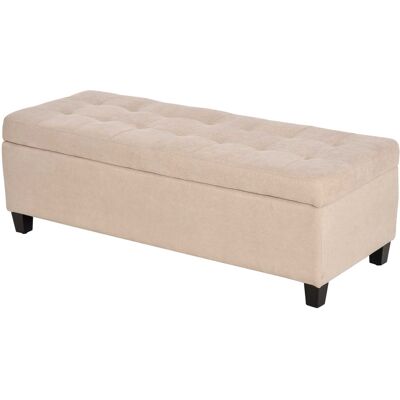 HOMCOM Banc rembourré avec espace de rangement, finitions boutonnées, jusqu'à 120 kg, 125 x 49 x 41,5 cm, Beige - Publicité HOMCOM Banc rembourré avec espace de rangement, finitions boutonnées, jusqu'à 120 kg, 125 x 49 x 41,5 cm, Beige - Publicité
