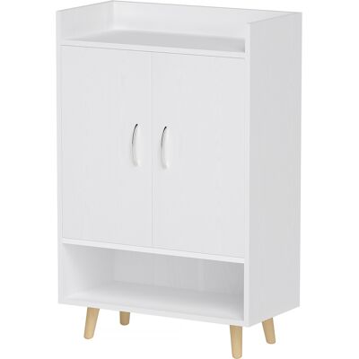 HOMCOM Armoire à Chaussures Blanche - Rangement Moderne 3 Compartiments - Publicité HOMCOM Armoire à Chaussures Blanche - Rangement Moderne 3 Compartiments - Publicité