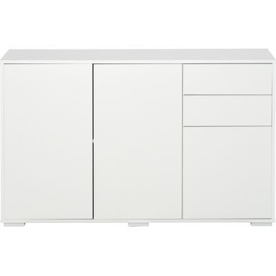 HOMCOM Buffet Blanc avec 2 Tiroirs & 3 Portes - Meuble de Rangement - Publicité HOMCOM Buffet Blanc avec 2 Tiroirs & 3 Portes - Meuble de Rangement - Publicité