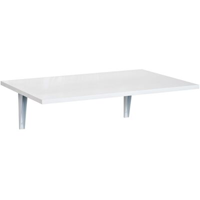HOMCOM Table Murale Rabattable Cuisine Bureau MDF 60L X 40Lcm Blanc - Publicité HOMCOM Table Murale Rabattable Cuisine Bureau MDF 60L X 40Lcm Blanc - Publicité