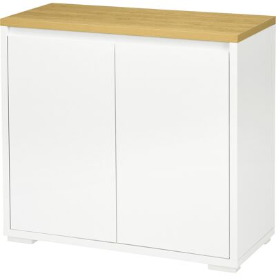 Homcom Armoire de Rangement Blanche à 2 Niveaux - Publicité Homcom Armoire de Rangement Blanche à 2 Niveaux - Publicité