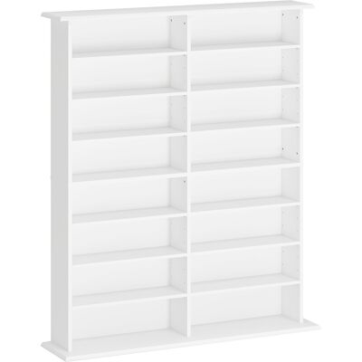 HOMCOM - CD/DVD 16-Compart. Rang. - Blanc - Storage cabinet - Publicité HOMCOM - CD/DVD 16-Compart. Rang. - Blanc - Storage cabinet - Publicité