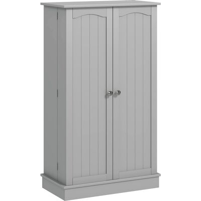 HOMCOM Armoire meuble de cuisine garde-manger 2 portes avec 5 étagères et 12 porte-épices - 60 x 30 x 104 cm - gris - Publicité HOMCOM Armoire meuble de cuisine garde-manger 2 portes avec 5 étagères et 12 porte-épices - 60 x 30 x 104 cm - gris - Publicité