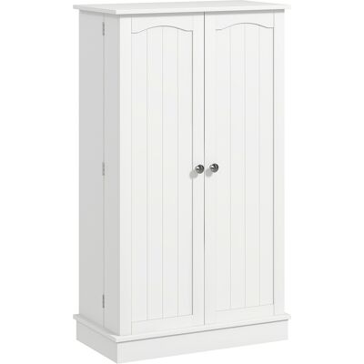 HOMCOM Armoire meuble de cuisine garde-manger 2 portes avec 5 étagères et 12 porte-épices - 60 x 30 x 104 cm - blanc - Publicité HOMCOM Armoire meuble de cuisine garde-manger 2 portes avec 5 étagères et 12 porte-épices - 60 x 30 x 104 cm - blanc - Publicité