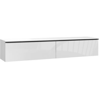 HOMCOM Meuble TV suspendu avec placard, pour téléviseurs jusqu'à 70 pouces, effet brillant, blanc - Publicité HOMCOM Meuble TV suspendu avec placard, pour téléviseurs jusqu'à 70 pouces, effet brillant, blanc - Publicité