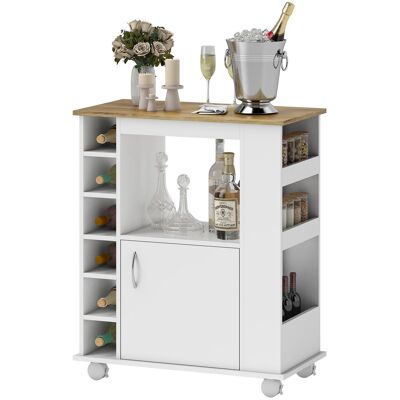 HOMCOM Desserte cuisine multi rangements meuble de rangement avec roulettes dim. 75L x 39,5l x 88H cm panneaux de particules Aosom France - Publicité HOMCOM Desserte cuisine multi rangements meuble de rangement avec roulettes dim. 75L x 39,5l x 88H cm panneaux de particules Aosom France - Publicité