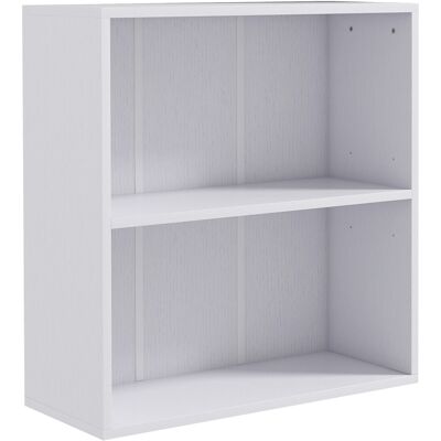 HOMCOM Bibliothèque étagère de rangement avec 2 compartiments et étagère réglable, 60 x 24 x 63 cm, blanc - Publicité HOMCOM Bibliothèque étagère de rangement avec 2 compartiments et étagère réglable, 60 x 24 x 63 cm, blanc - Publicité