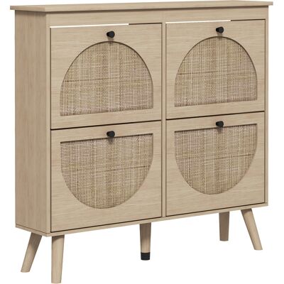HOMCOM Armoire à Chaussures - Style Vintage, 20 Paires, Étagères Réglables - Publicité HOMCOM Armoire à Chaussures - Style Vintage, 20 Paires, Étagères Réglables - Publicité