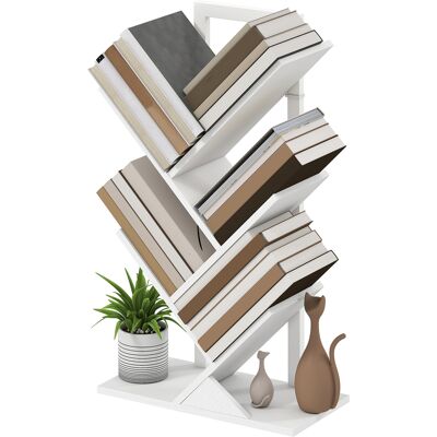 HOMCOM Étagère en Forme d'Arbre avec 5 Étagères et Système Anti-basculement pour Salon Chambre 50x24x82 cm Blanc - Publicité HOMCOM Étagère en Forme d'Arbre avec 5 Étagères et Système Anti-basculement pour Salon Chambre 50x24x82 cm Blanc - Publicité