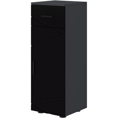 Armoire de salle de bain Kleankin - 30x30x82 cm, Noir & Gris, Étagères Réglables - Publicité Armoire de salle de bain Kleankin - 30x30x82 cm, Noir & Gris, Étagères Réglables - Publicité
