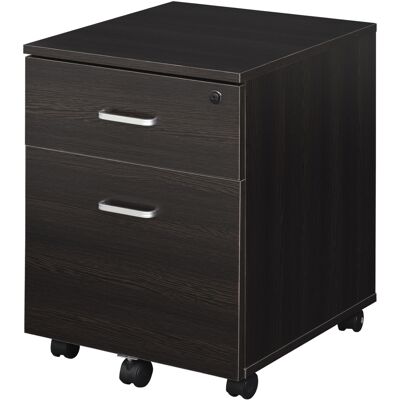 Vinsetto Classeur de Bureau Classeur Pour Bureau en Bois, 2 Tiroirs, Serrure avec 2 Clés, Noir, 40x45x55.6cm - Publicité Vinsetto Classeur de Bureau Classeur Pour Bureau en Bois, 2 Tiroirs, Serrure avec 2 Clés, Noir, 40x45x55.6cm - Publicité