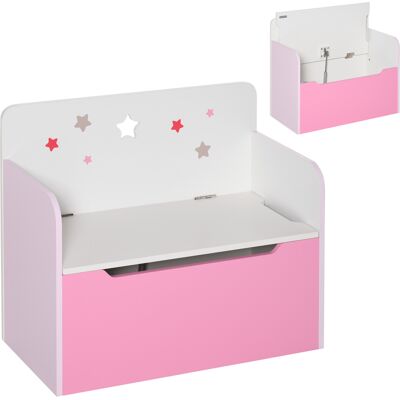 Banque de rangement HOMCOM pour enfants avec étoiles - 3-6 ans - Publicité Banque de rangement HOMCOM pour enfants avec étoiles - 3-6 ans - Publicité