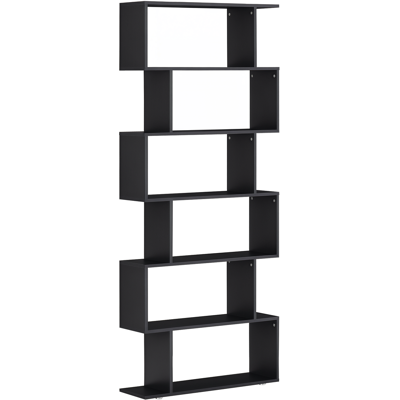 Homcom Bibliothèque Etagère de Livres Etagère ZigZag 6 Niveaux Design Contemporain 80 x 25 x 192 cm Noir - Publicité Homcom Bibliothèque Etagère de Livres Etagère ZigZag 6 Niveaux Design Contemporain 80 x 25 x 192 cm Noir - Publicité