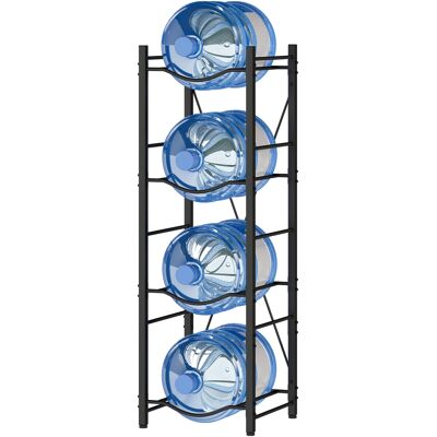 HOMCOM Support pour Bonbonnes d'Eau de 4 Niveaux Étagère de Rangement pour Bouteille d'Eau pour Cuisine Salle à Manger Noir - Publicité HOMCOM Support pour Bonbonnes d'Eau de 4 Niveaux Étagère de Rangement pour Bouteille d'Eau pour Cuisine Salle à Manger Noir - Publicité