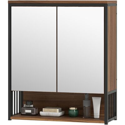 HOMCOM Armoire de salle de bain suspendue, Badschrank en MDF, panneau de particules, Marron - Publicité HOMCOM Armoire de salle de bain suspendue, Badschrank en MDF, panneau de particules, Marron - Publicité