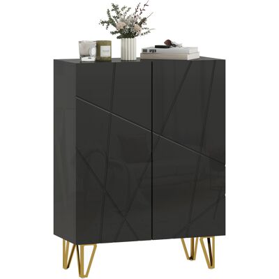 HOMCOM Armoire à chaussures avec 2 portes, meuble à chaussures, rangement à chaussures avec 4 étagères ajustables 72 x 31,5 x 95 cm, Noir - Publicité HOMCOM Armoire à chaussures avec 2 portes, meuble à chaussures, rangement à chaussures avec 4 étagères ajustables 72 x 31,5 x 95 cm, Noir - Publicité