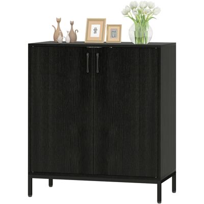 HOMCOM Buffet de Cuisine Moderne Buffet pour Salon avec 2 Portes Étagère Réglable et Base Élevée 80x40x90 cm Noir - Publicité HOMCOM Buffet de Cuisine Moderne Buffet pour Salon avec 2 Portes Étagère Réglable et Base Élevée 80x40x90 cm Noir - Publicité