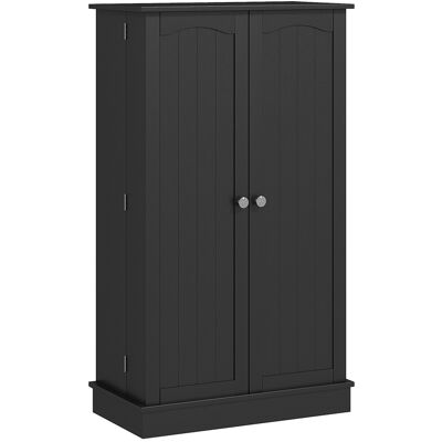 HOMCOM Armoire Garde-Manger Cuisine avec 2 Portes et 16 Étagères Alacena Moderne avec Étagères Ajustables 60x30x104cm Noir - Publicité HOMCOM Armoire Garde-Manger Cuisine avec 2 Portes et 16 Étagères Alacena Moderne avec Étagères Ajustables 60x30x104cm Noir - Publicité