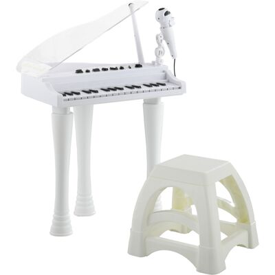 AIYAPLAY Piano enfant électronique 32 touches multifonctions avec micro haut parleur tabouret couvercle lumineux LED blanc - Publicité AIYAPLAY Piano enfant électronique 32 touches multifonctions avec micro haut parleur tabouret couvercle lumineux LED blanc - Publicité