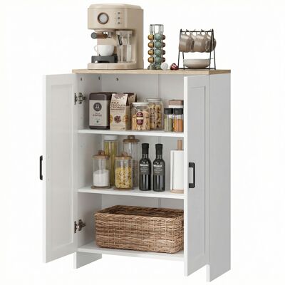 HOMCOM Buffet meuble cuisine rangement avec placard à portes et étagères réglables, 60 x 30 x 90 cm, blanc - Publicité HOMCOM Buffet meuble cuisine rangement avec placard à portes et étagères réglables, 60 x 30 x 90 cm, blanc - Publicité