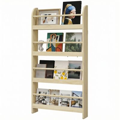 HOMCOM Étagère murale pour livres avec 4 étagères Bibliothèque enfant pour maison bureau Charge 30kg 59x12x113cm Naturel - Publicité HOMCOM Étagère murale pour livres avec 4 étagères Bibliothèque enfant pour maison bureau Charge 30kg 59x12x113cm Naturel - Publicité