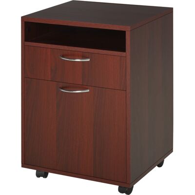 HOMCOM Caisson de bureau à roulettes Tiroir Compartiment Porte Classeur mobile pour bureau 40x35x60 cm Marron foncé - Publicité HOMCOM Caisson de bureau à roulettes Tiroir Compartiment Porte Classeur mobile pour bureau 40x35x60 cm Marron foncé - Publicité